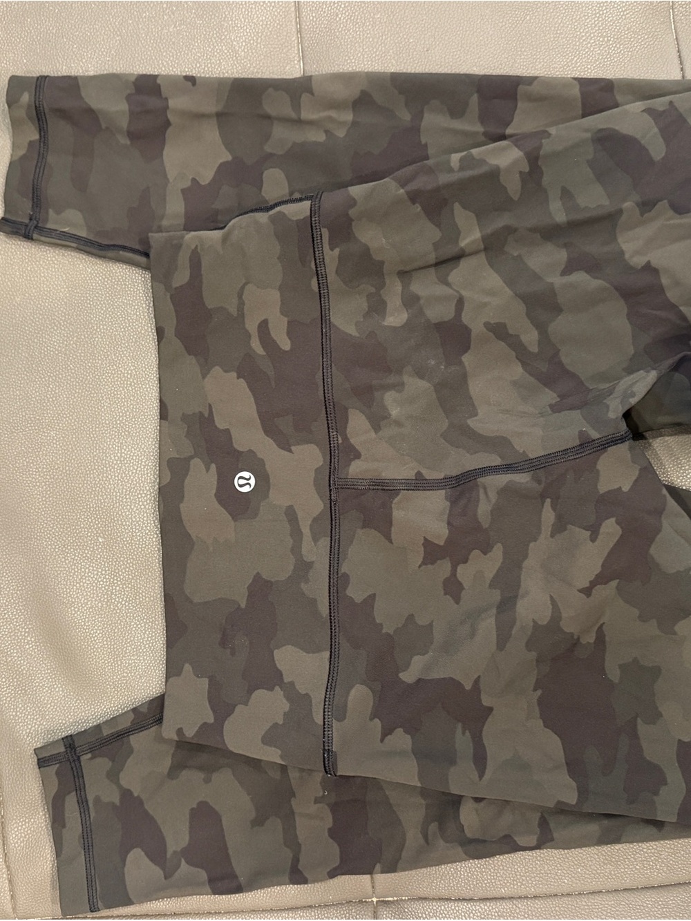 lululemon athletica Camo Leggings in Olive and Dark Green